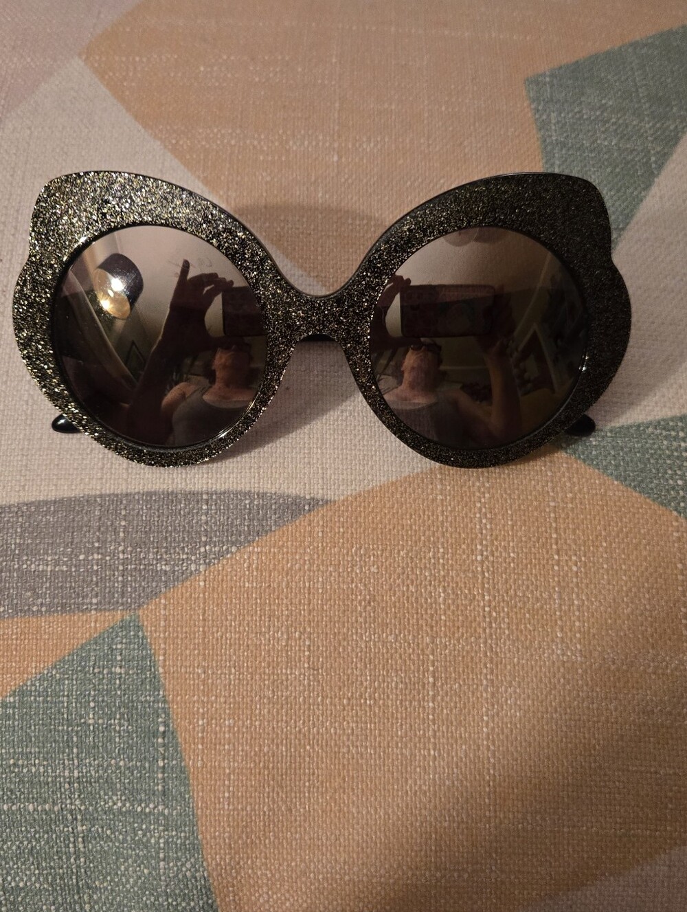 See Eyeware Mondo Sparkle Round Women's Sunglasses - Black Glitter